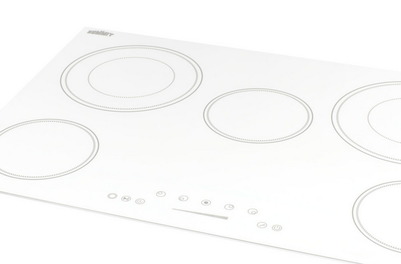 Summit | 36" Wide 208-240V 5-Burner White Radiant Cooktop (CR5B36TXW)    - Toronto Brewing