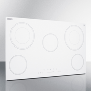 Summit | 36" Wide 208-240V 5-Burner White Radiant Cooktop (CR5B36TXW)    - Toronto Brewing