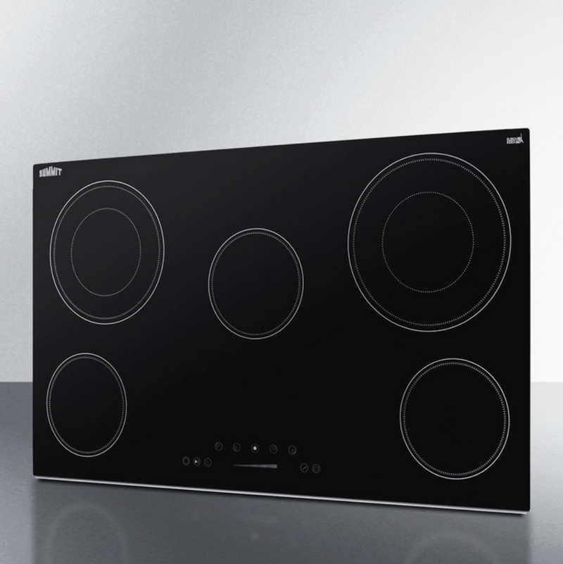 Summit | 36" Wide 208-240V 5-Burner Radiant Cooktop (CR5B36T9B)    - Toronto Brewing