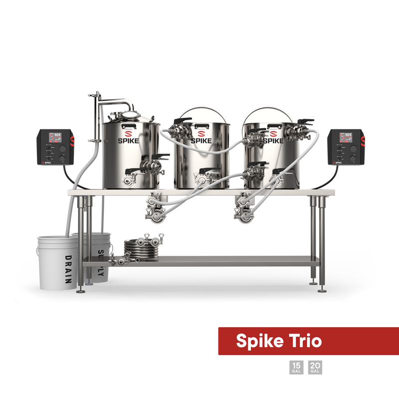 Spike Trio System  - Bottom Drain, Double Batch | 20 Gallon