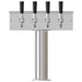 3" T-Box Stainless Steel Beer Tower - 4 Taps (Glycol Chilled) Chrome   - Toronto Brewing