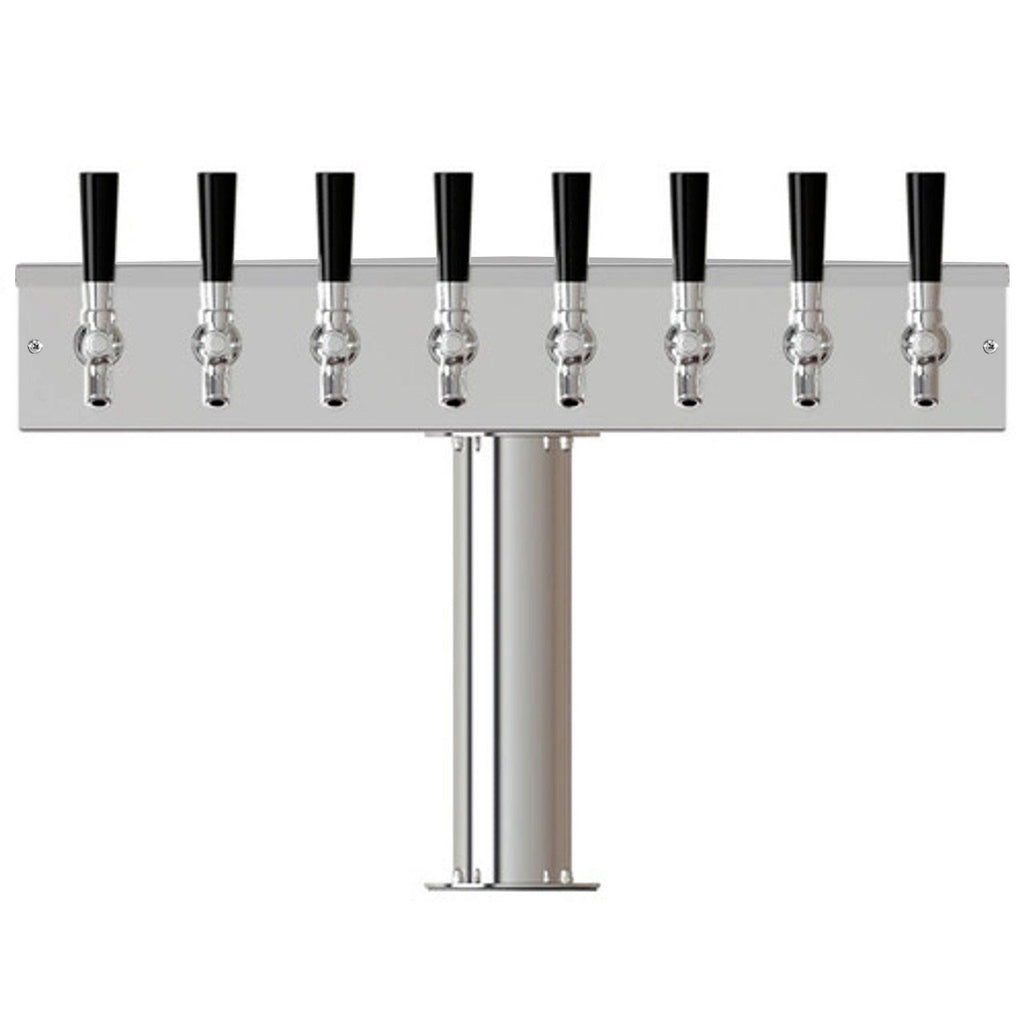 3" T-Box Stainless Steel Beer Tower - 8 Taps (Air Chilled)
