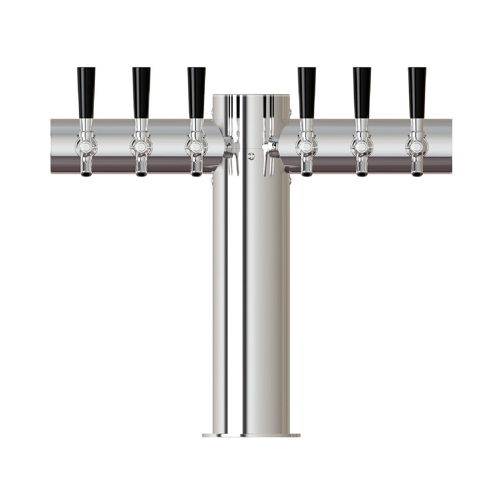 Ture Stainless Steel Beer Tower - 6 Taps (Glycol Chilled)
