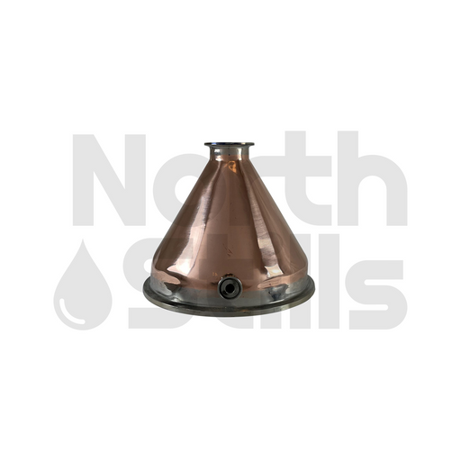 Tri-Clamp - 8" x 2" Tri-Clamp Copper Concentric Reducer with Thermowell    - Toronto Brewing