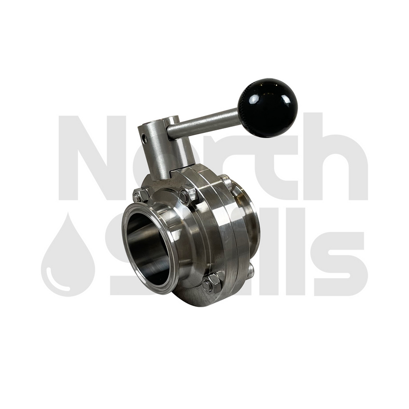 Tri-Clamp - 1.5" TC ButterFly Pull Trigger Ball Valve - Toronto Brewing