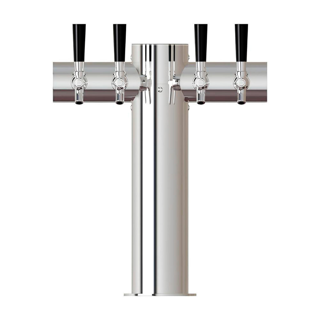 Ture Stainless Steel Beer Tower - 4 Taps (Glycol Chilled)