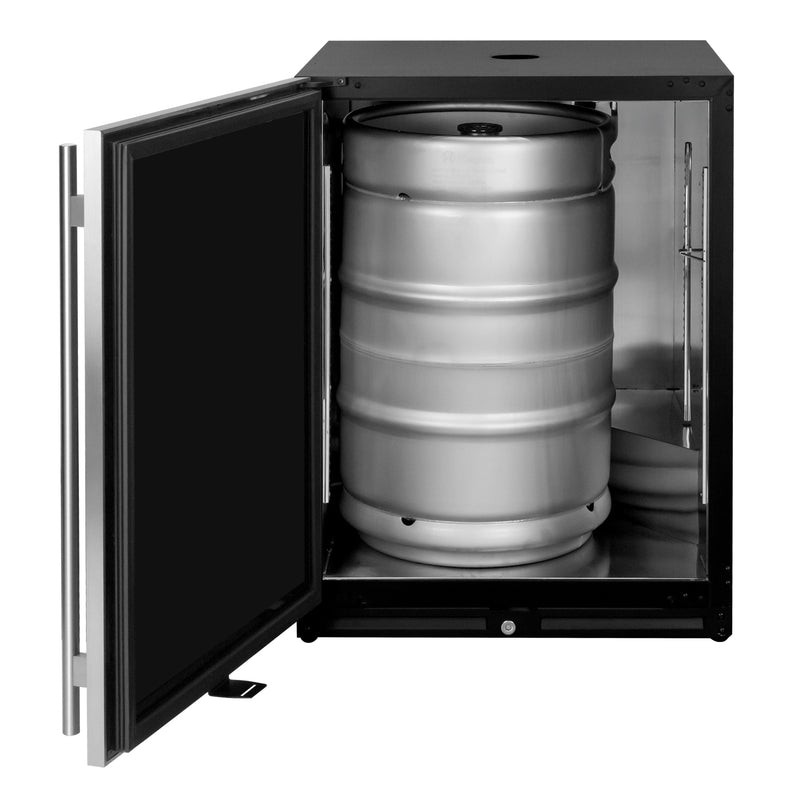 Kegco New 2026 Kegerator 24" Wide Ultimate Triple Tap Stainless Steel Built-In Left Hinge with X-clusive Dispense Kit