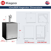 Kegco VSK-24 kegerator dimensions