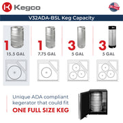 V32ADABSL-1 Kegerator Capacity