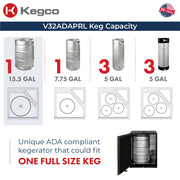 V32ADAPRL-1 Kegerator Capacity