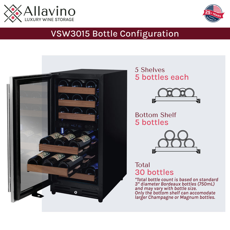 Kegco 30" Wide Side-by-Side Dual Zone Wine Refrigerator and Single Tap Kegerator
