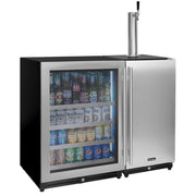 Kegco VS1524-BK built-in beverage center single tap kegerator