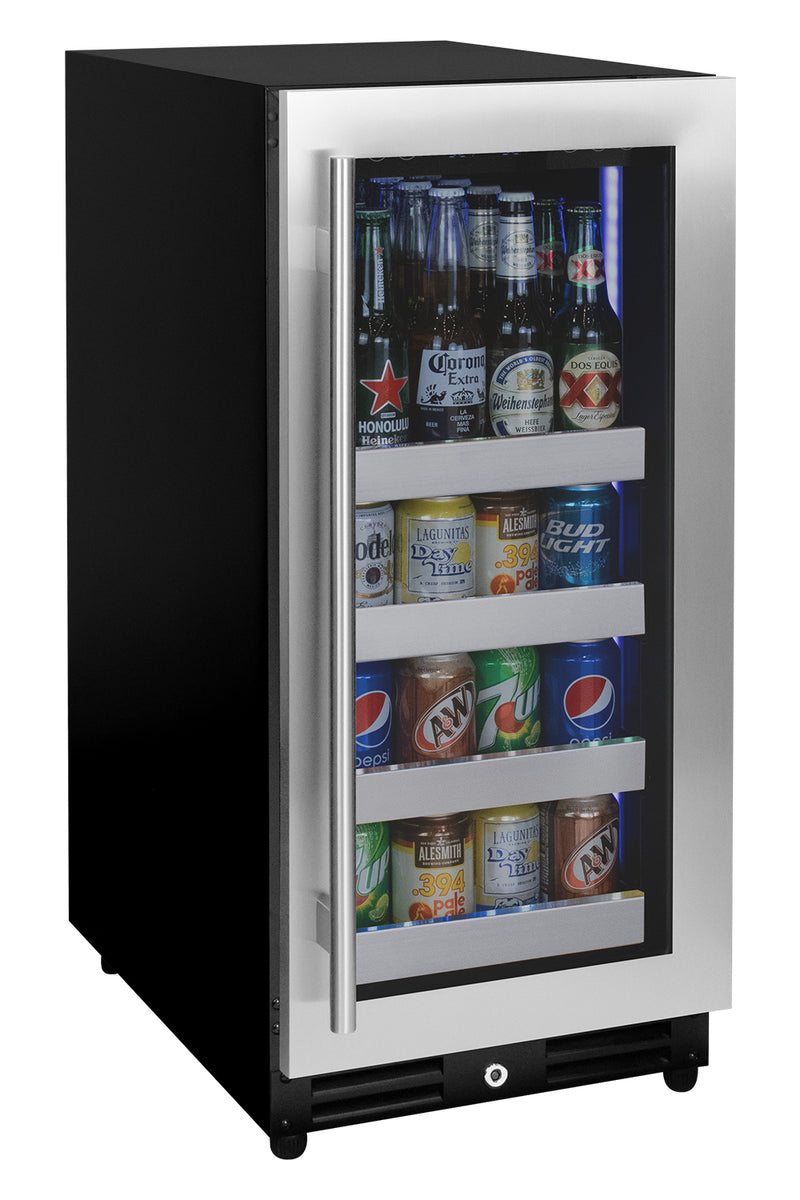 Kegco 15" Wide Reserva Series Stainless Steel Right Hinge Beverage Center