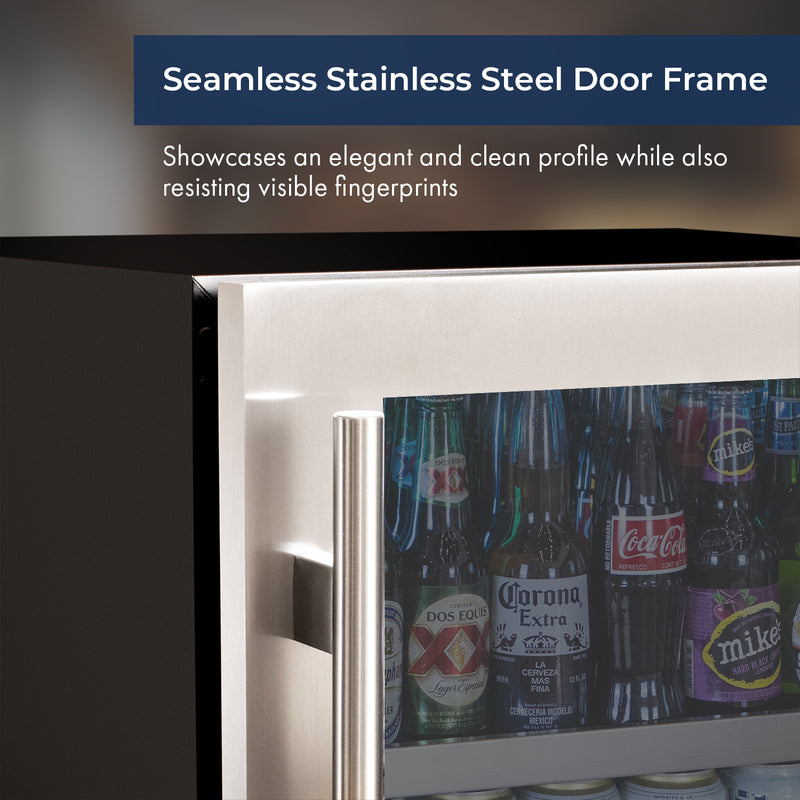 Kegco 24" Wide Reserva Series Stainless Steel Right Hinge Beverage Center