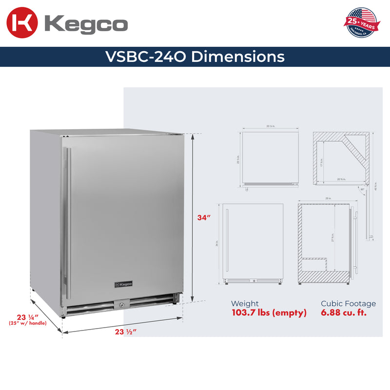beverage center dimensions