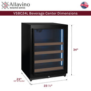 beverage center dimensions