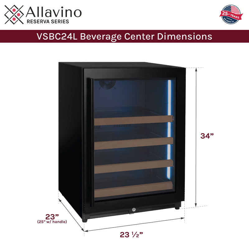 beverage center dimensions
