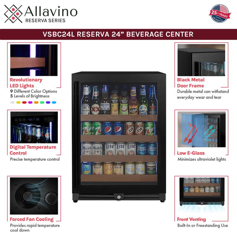 VSBC24L-BR beverage center features