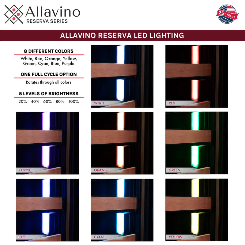 Allavino 24" Wide Reserva Series Stainless Steel Right Hinge Beverage Center