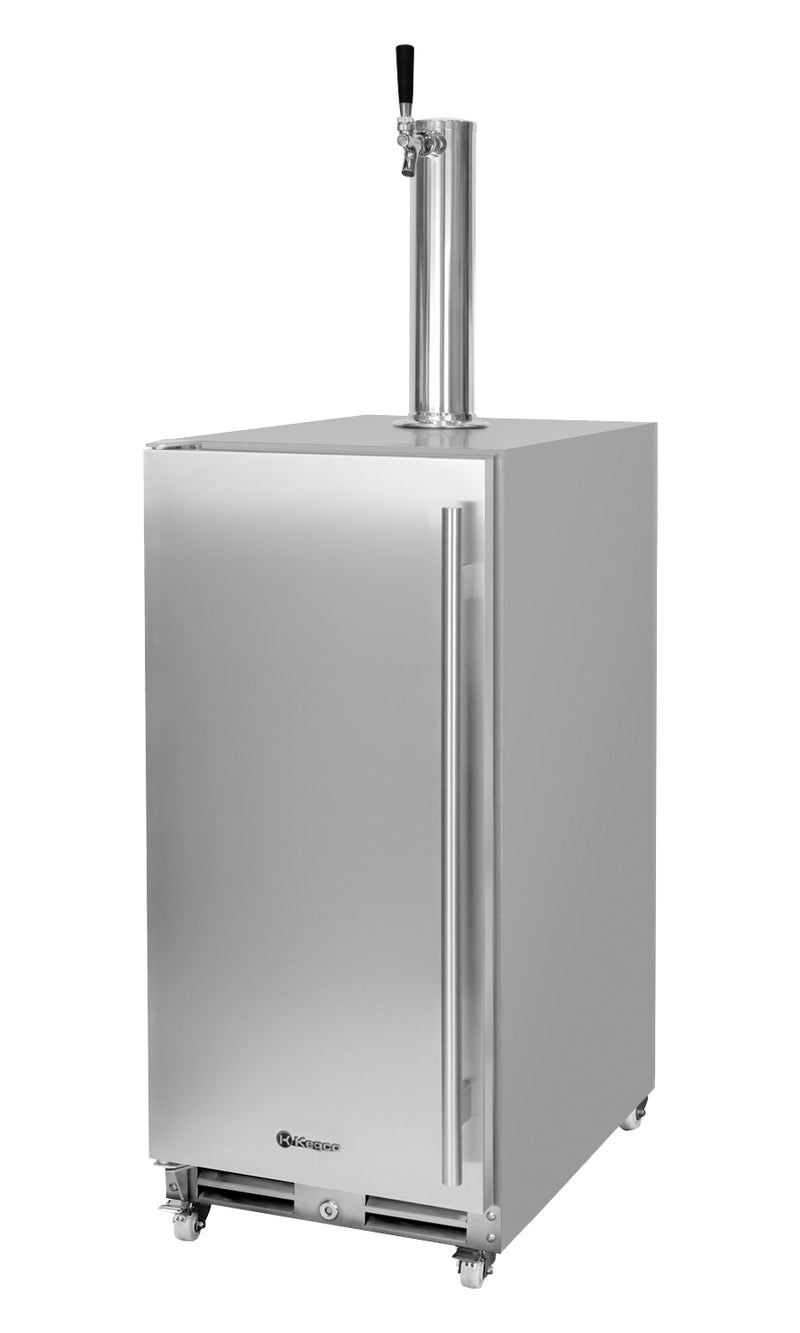 Kegco VSK-15O-SSL 15 inch all stainless steel outdoor kegerator