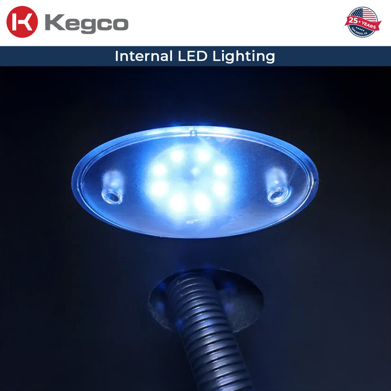 Kegco 15" Wide Outdoor Stainless Steel Built-In Right Hinge Kegerator