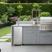 built-in or freestanding outdoor kegerator