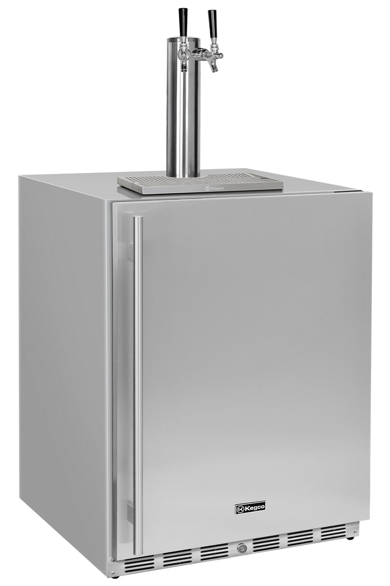 Kegco V24OSSR-2 24 inch stainless steel outdoor kegerator