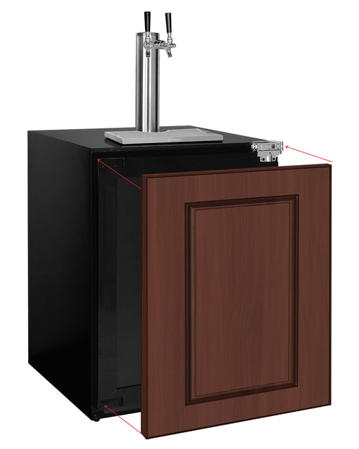 Kegco V24UPRR-2 24 inch panel ready built-in two tap kegerator