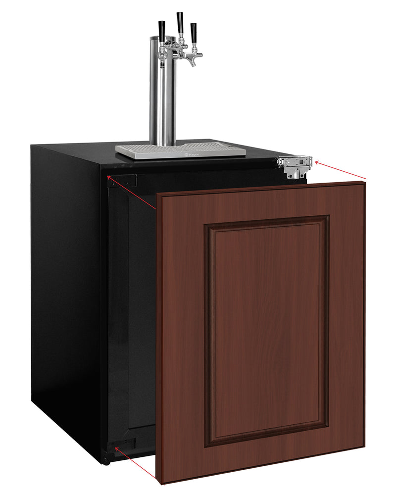 Kegco V24UPRR-3 triple tap 24 inch built-in panel ready kegerator