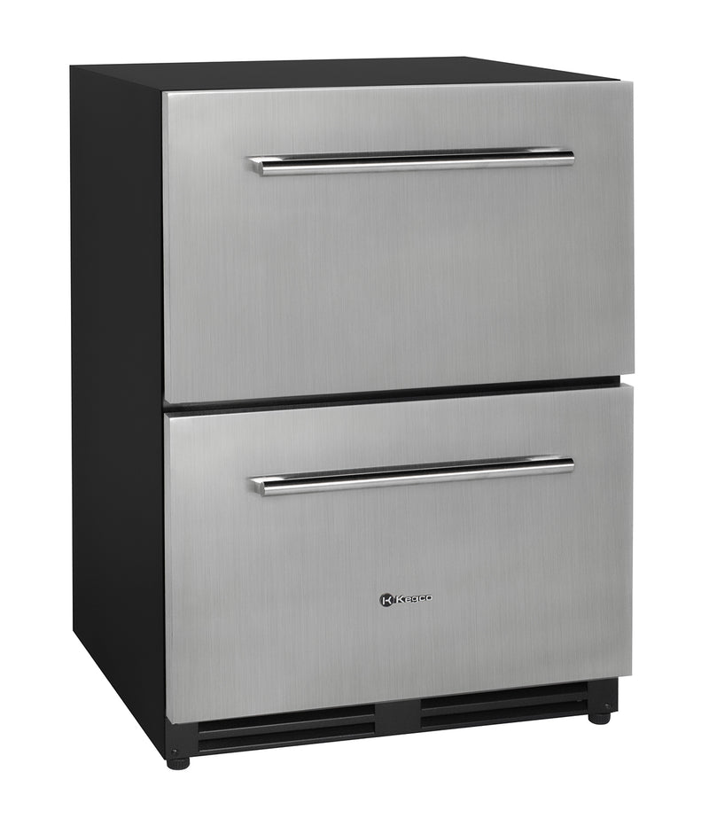 Kegco VSRD24-2SS two drawer beverage center refrigerator