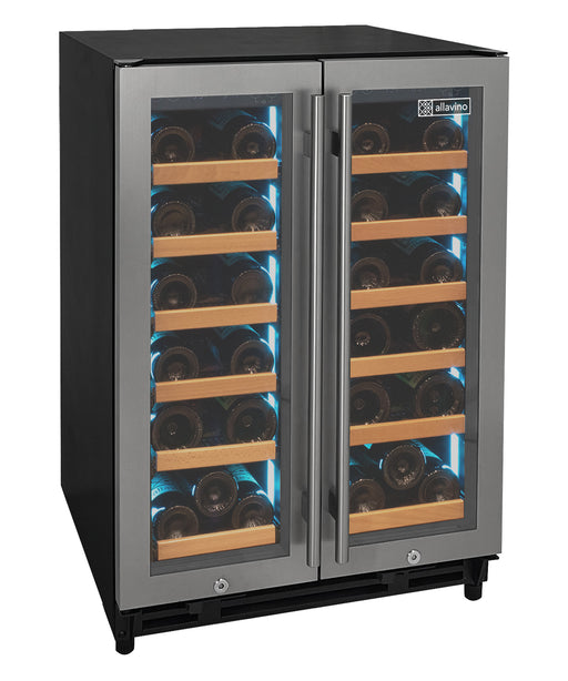 Allavino VSWR36-2SF20 FlexCount II 36 bottle dual zone wine refrigerator