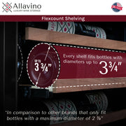 flexcount shelving fits wine bottles with larger diameters