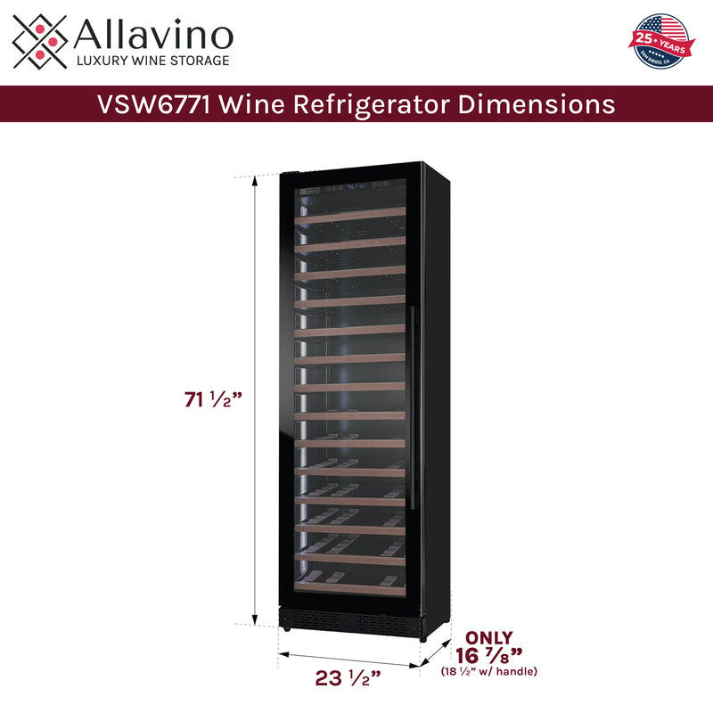 Allavino Reserva VSW6771S-1BL-WD dimensions