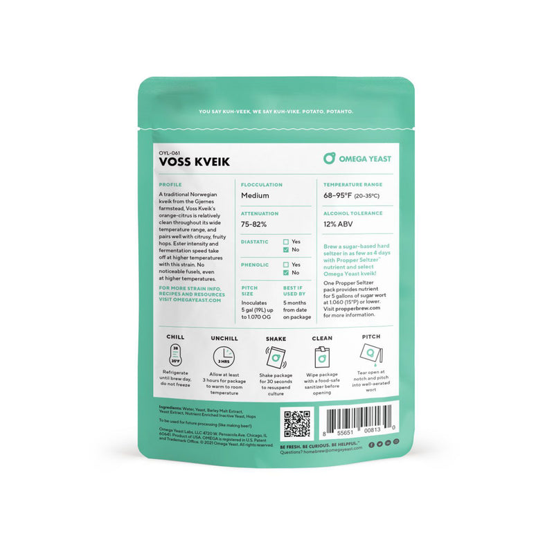 Omega Yeast Labs | OYL-061 - Voss Kveik    - Toronto Brewing