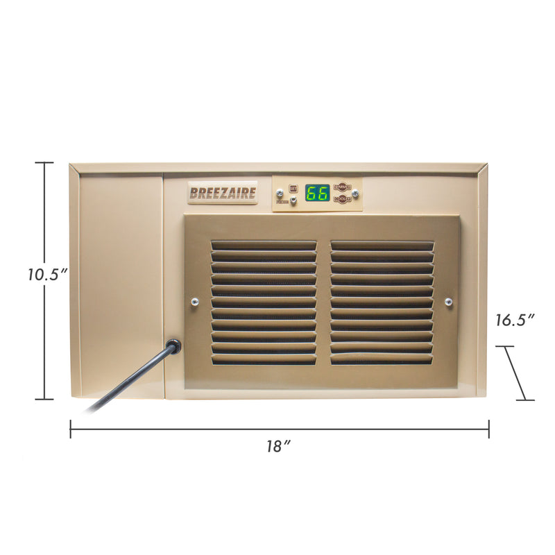 Breezaire Compact Wine Cellar Cooling Unit Dimensions