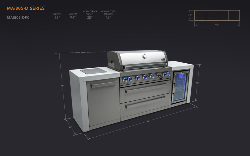 Mont Alpi 805 Deluxe Island with a Fridge Cabinet - Image 2