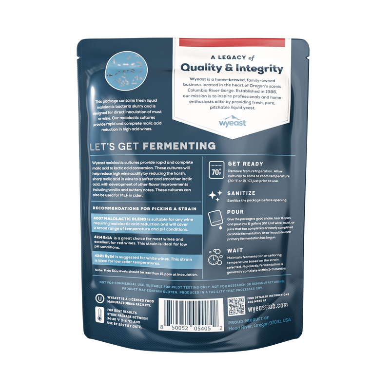 Wyeast | 4007 Malolactic Blend Culture    - Toronto Brewing