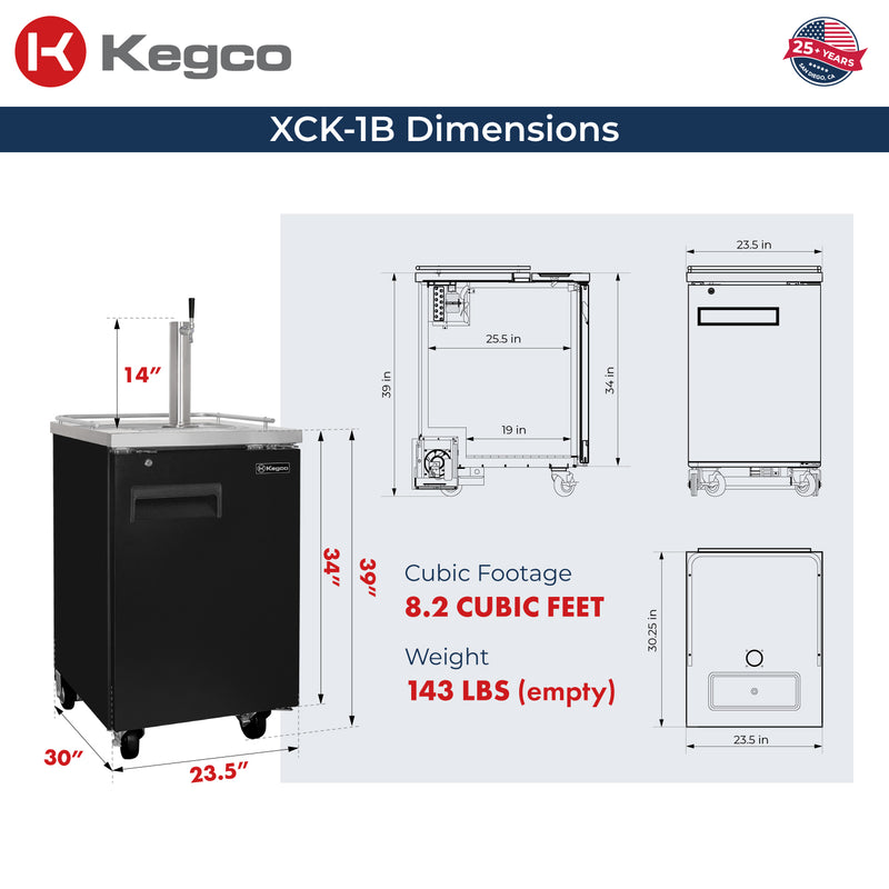 XCK-1B Dimensions