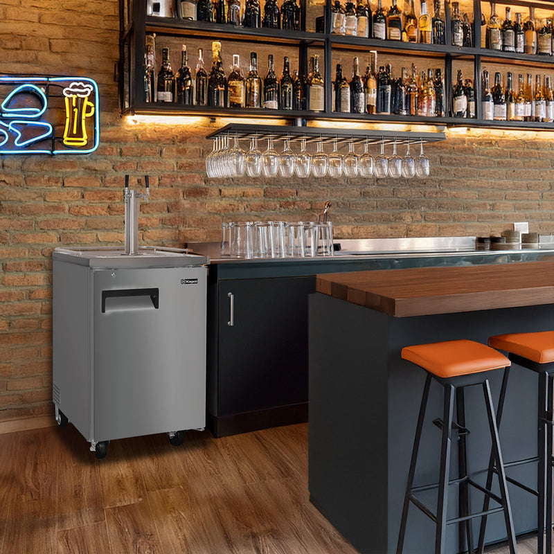 Kegco 24" Wide Four Tap All Stainless Steel Commercial Kegerator
