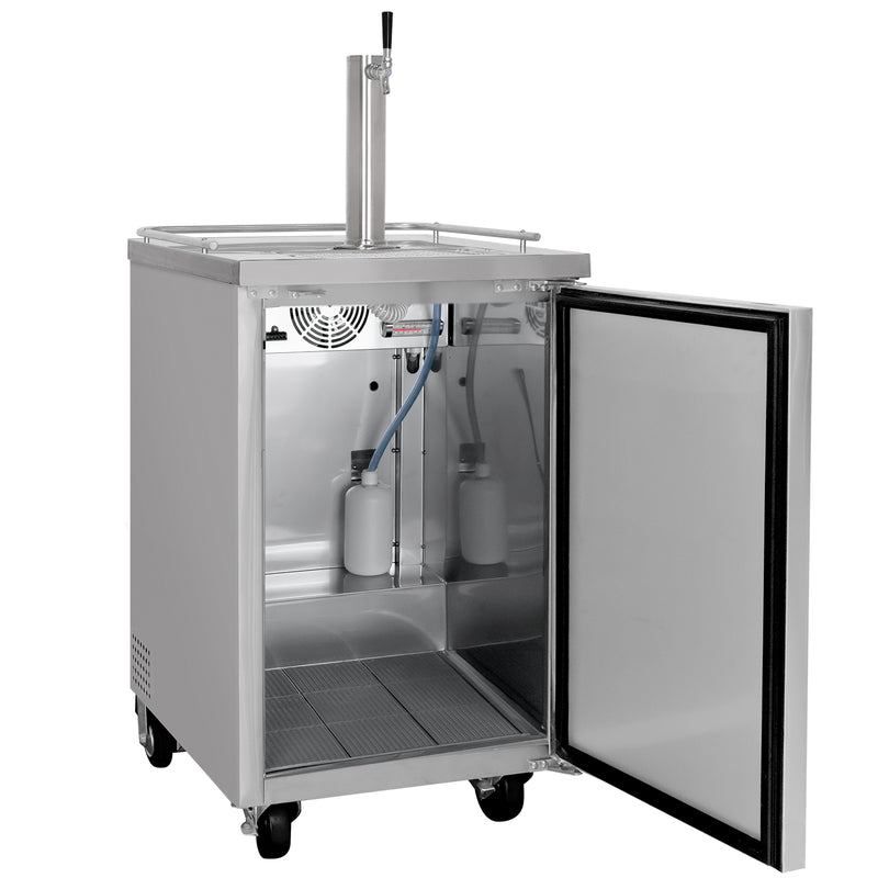Kegco 24" Wide Single Tap All Stainless Steel Commercial Kegerator