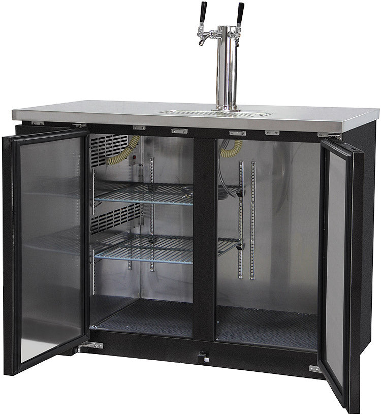 Kegco 48" Wide Black Commercial Kegerator