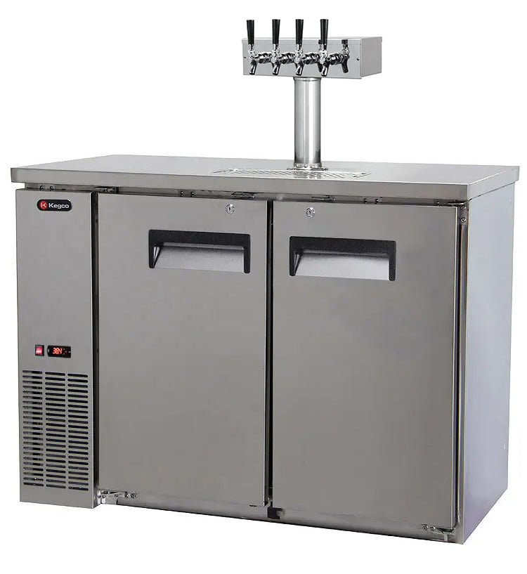 kegco xck2448s-4 4 tap all stainless steel commercial grade kegerator