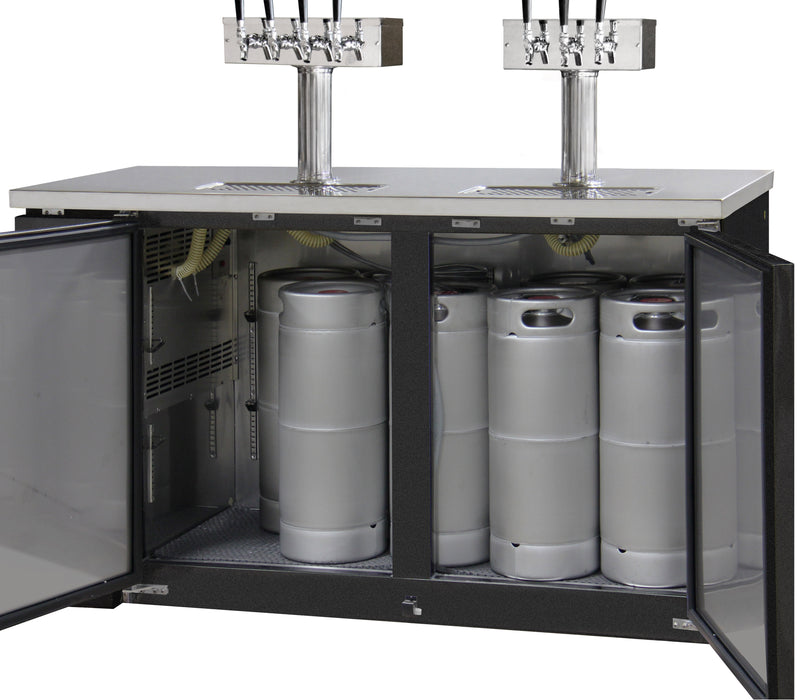 Kegco 61" Wide Black Commercial Kegerator