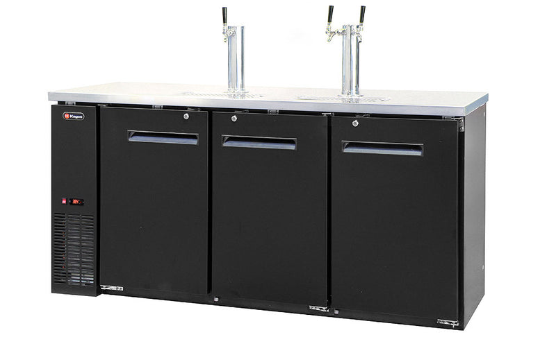 Kegco 72" Wide Black Commercial Kegerator