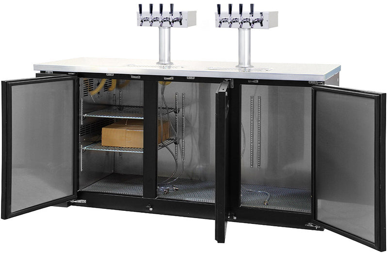 Kegco 6 Faucet Craft Beer Kegerator - Black