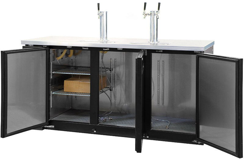 Kegco 72" Wide Black Commercial Kegerator