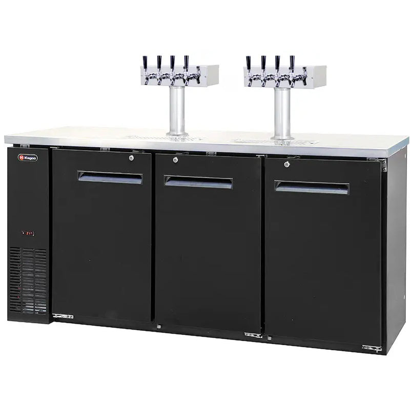 Kegco 8 Faucet Craft Beer Kegerator - Black