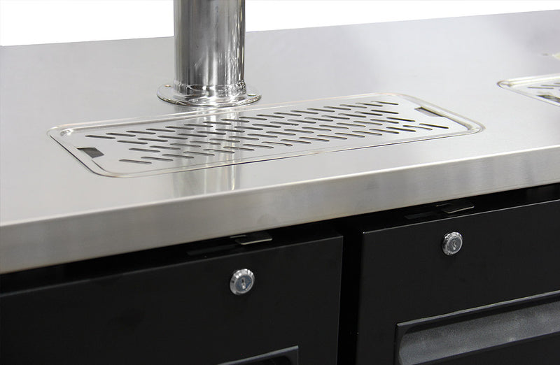 Kegco 8 Faucet Craft Beer Kegerator - Black