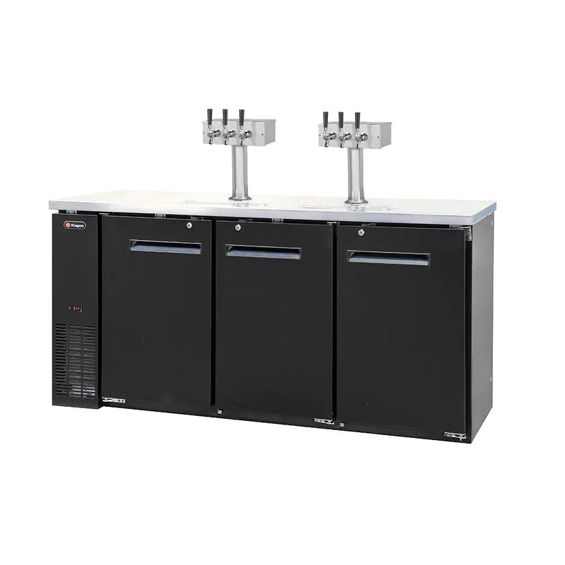 Kegco 6 Faucet Craft Beer Kegerator - Black