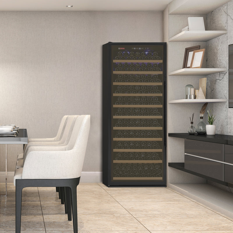 Allavino 32" Wide Vite II Tru-Vino 305 Bottle Single Zone Black Left Hinge Wine Refrigerator